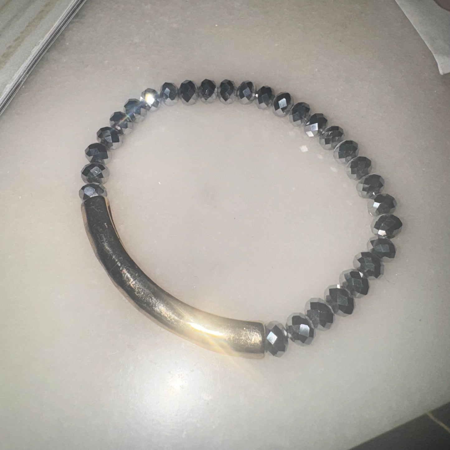 Bead bar bracelet by Noir