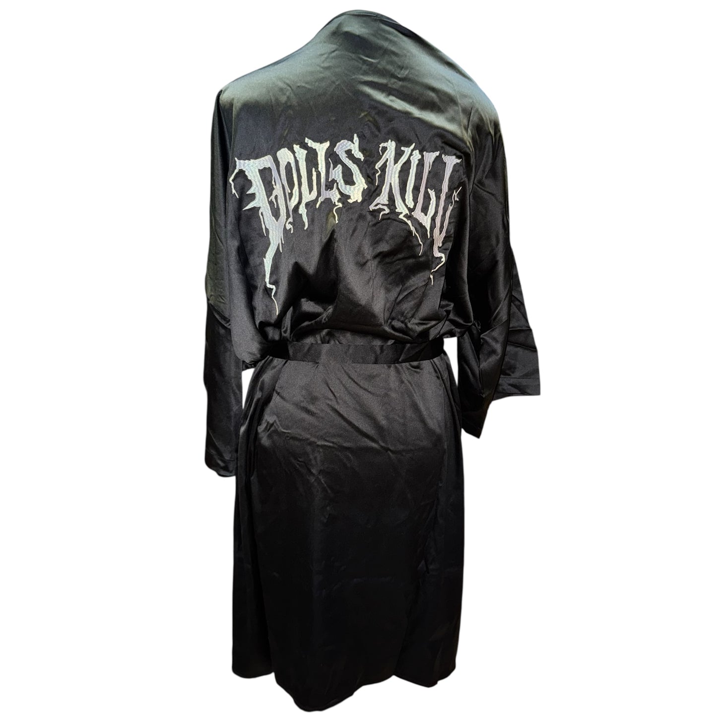 Logo satin robe