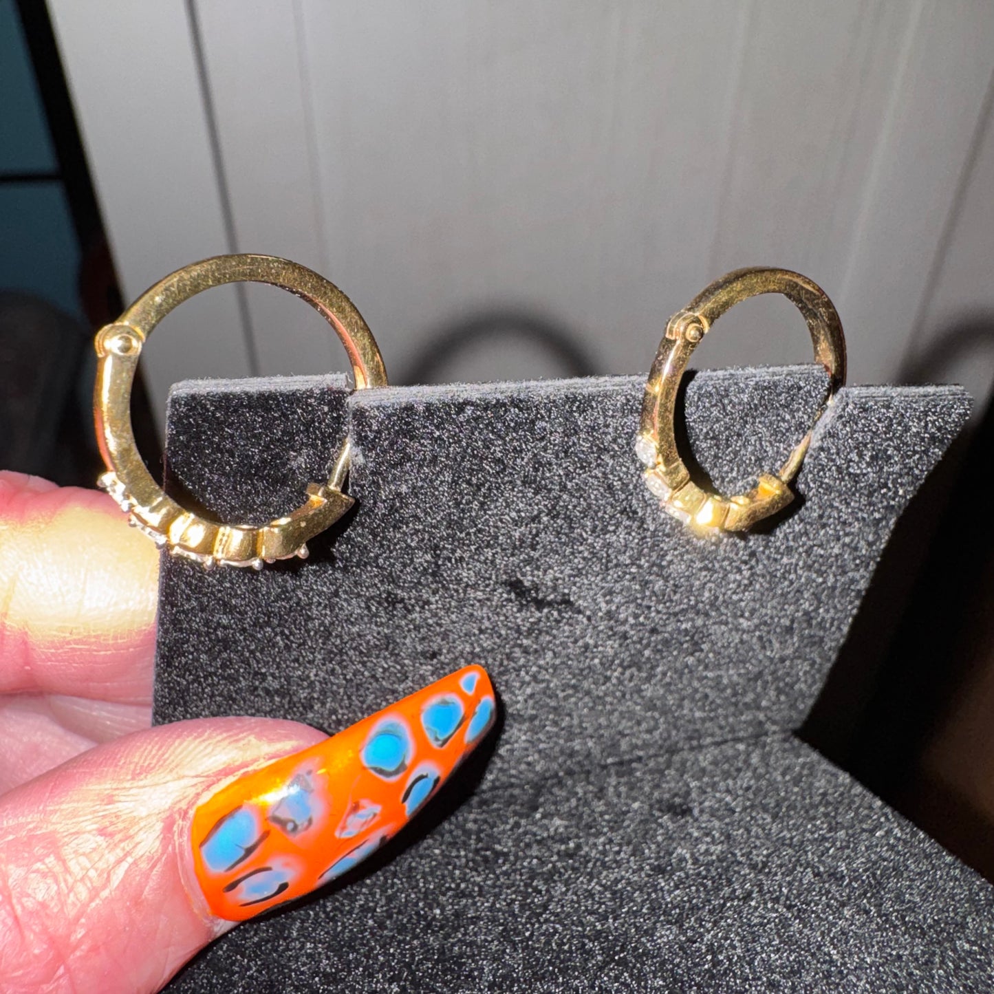 Lab grown diamond hoop earrings