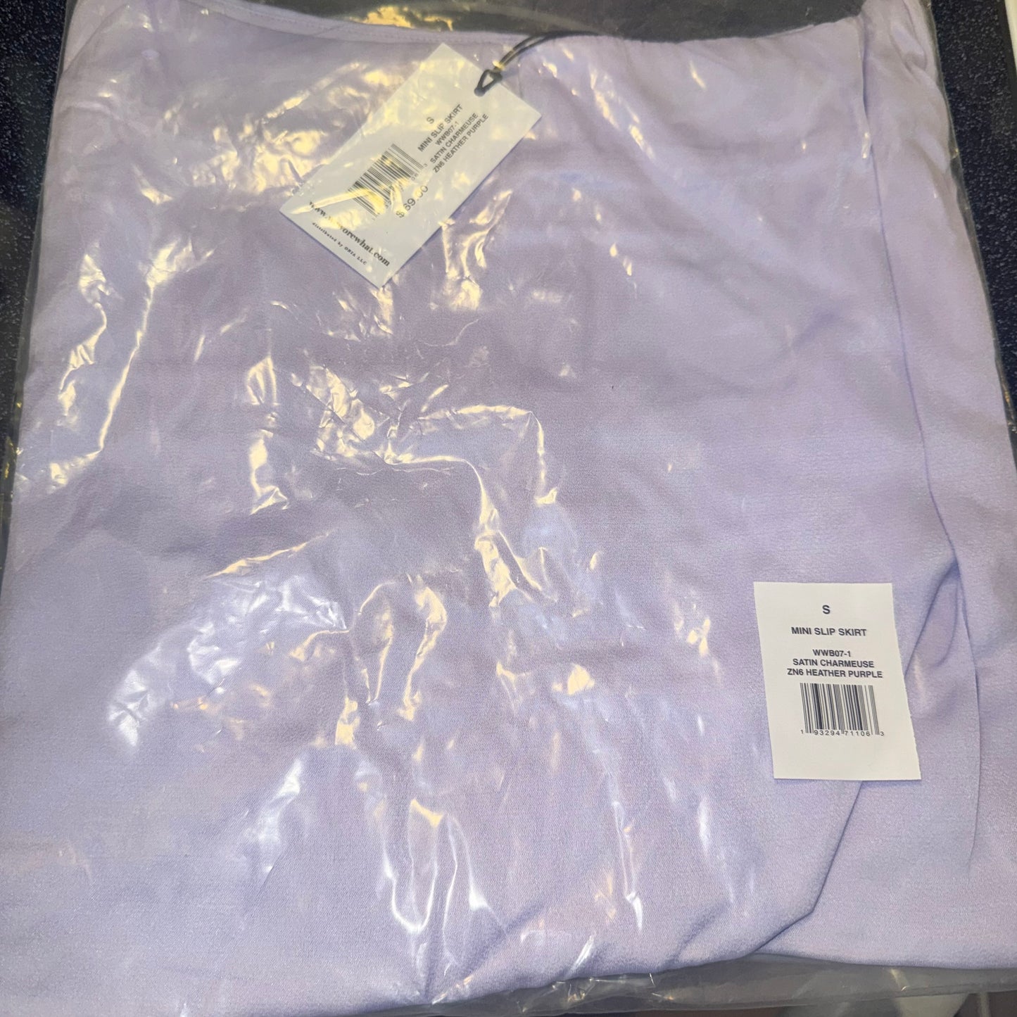 Mini slip skirt heather purple
