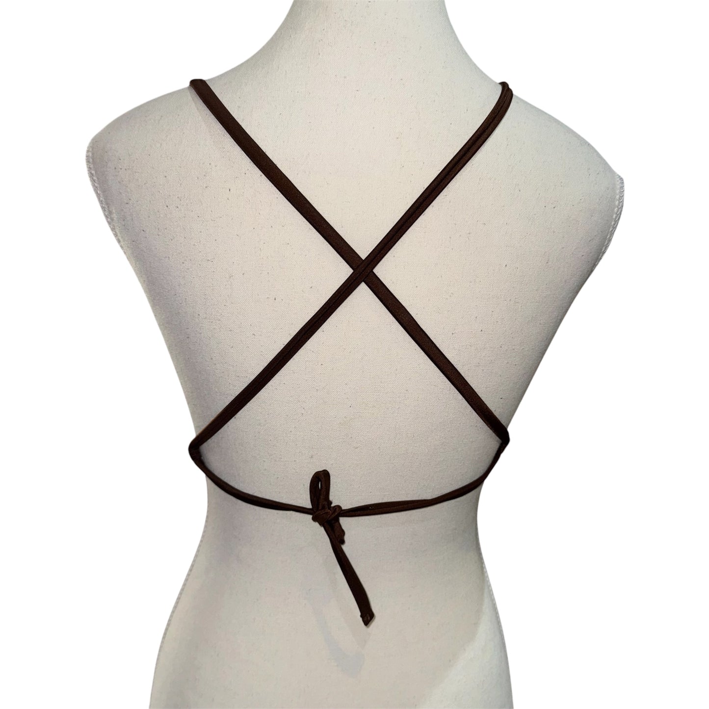 Crochet triangle bikini top