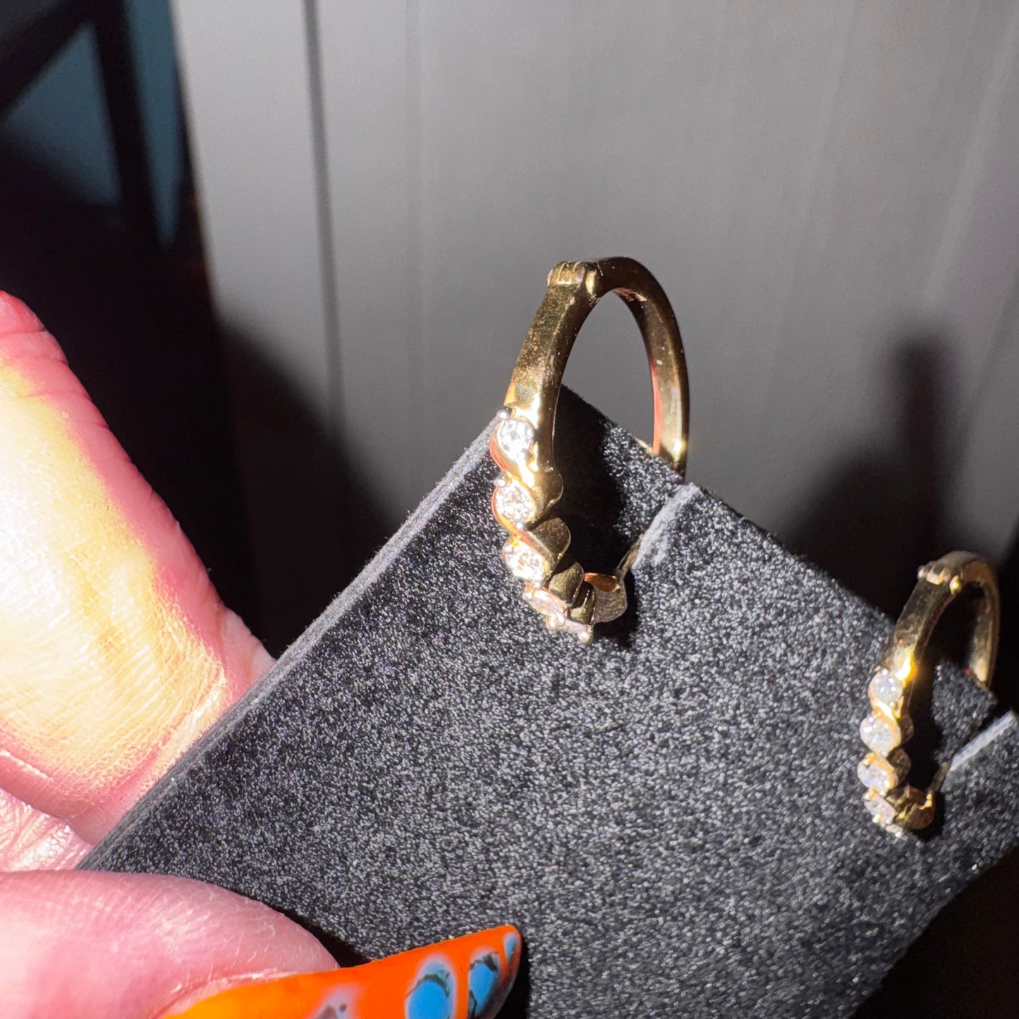 Lab grown diamond hoop earrings
