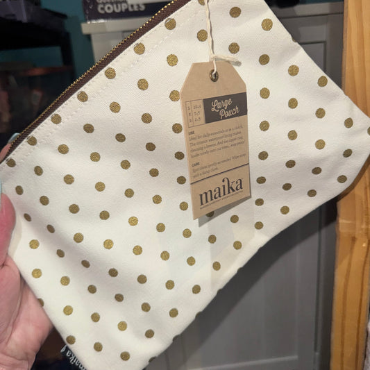 Polka dot large pouch