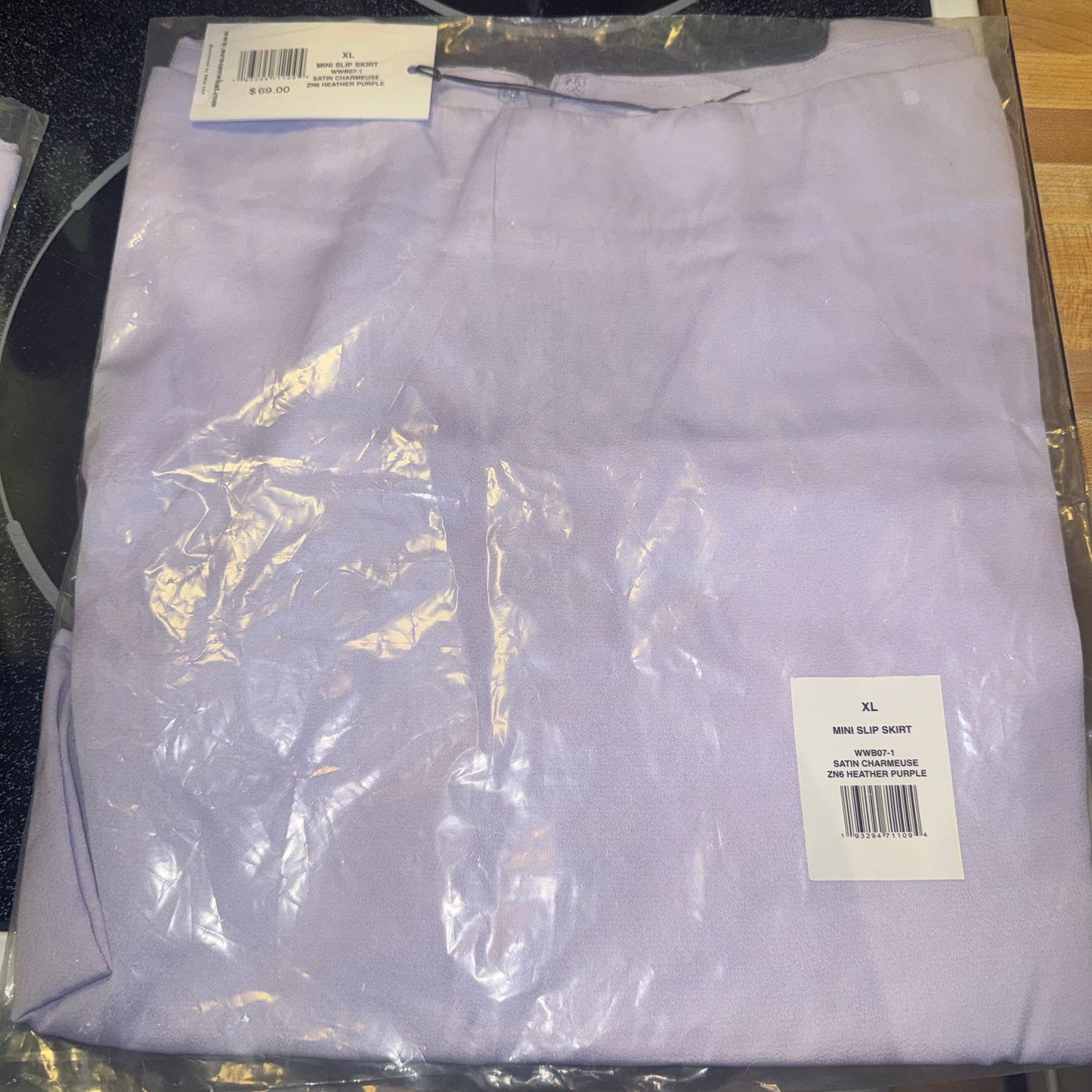 Mini slip skirt heather purple
