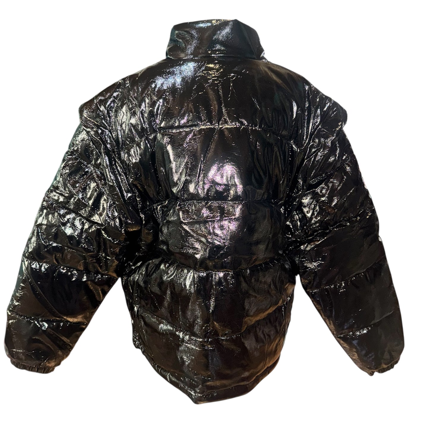Snap off sleeve puffer jacket
