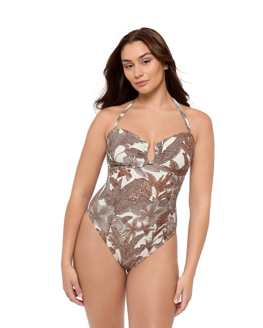 Bandeau one piece swimsuit