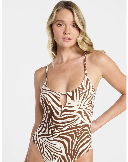 Keyhole one piece swimsuit
