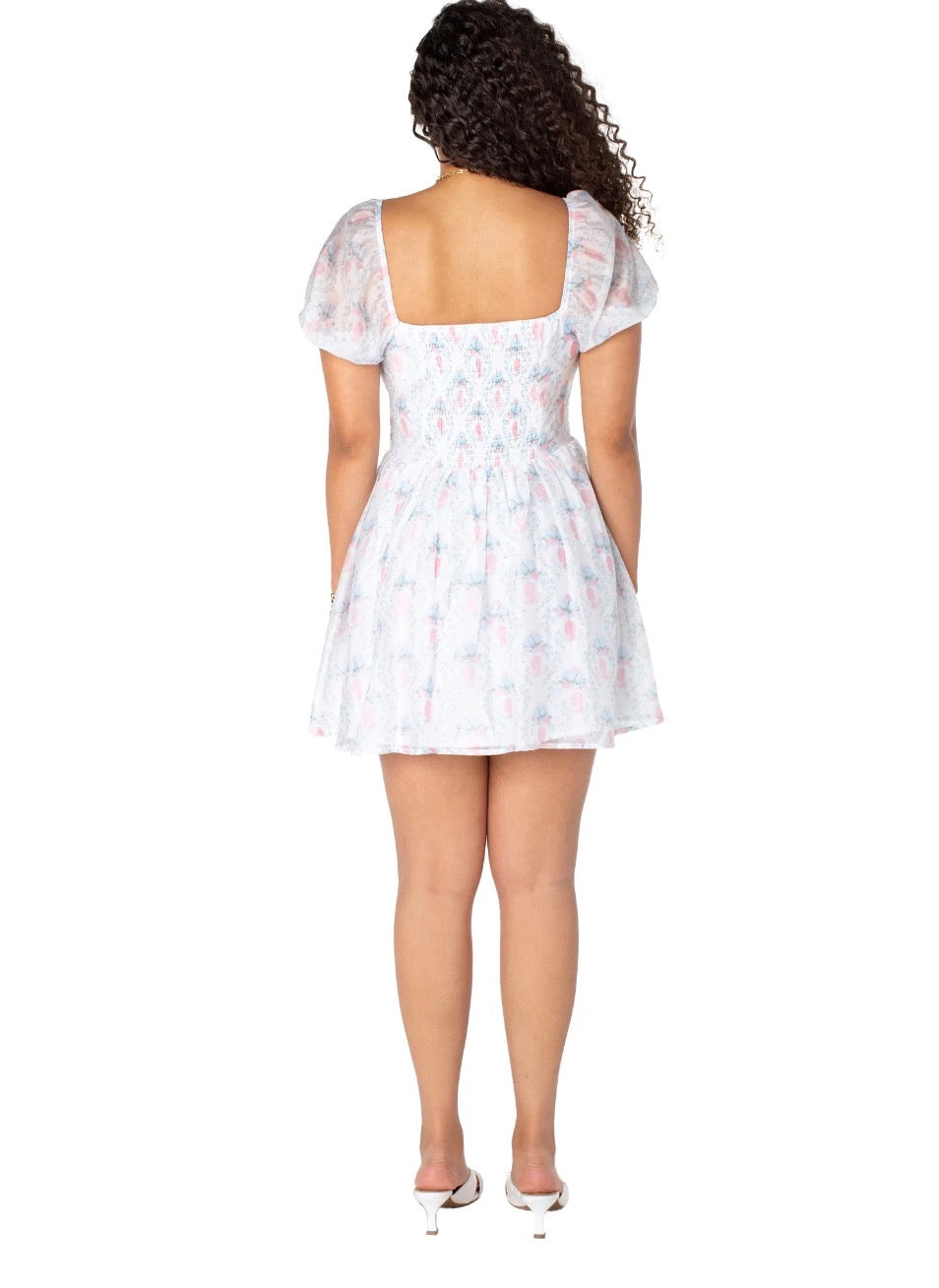 Bridgerton puff sleeve mini dress