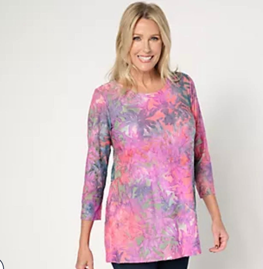 Tie dye burnout tunic