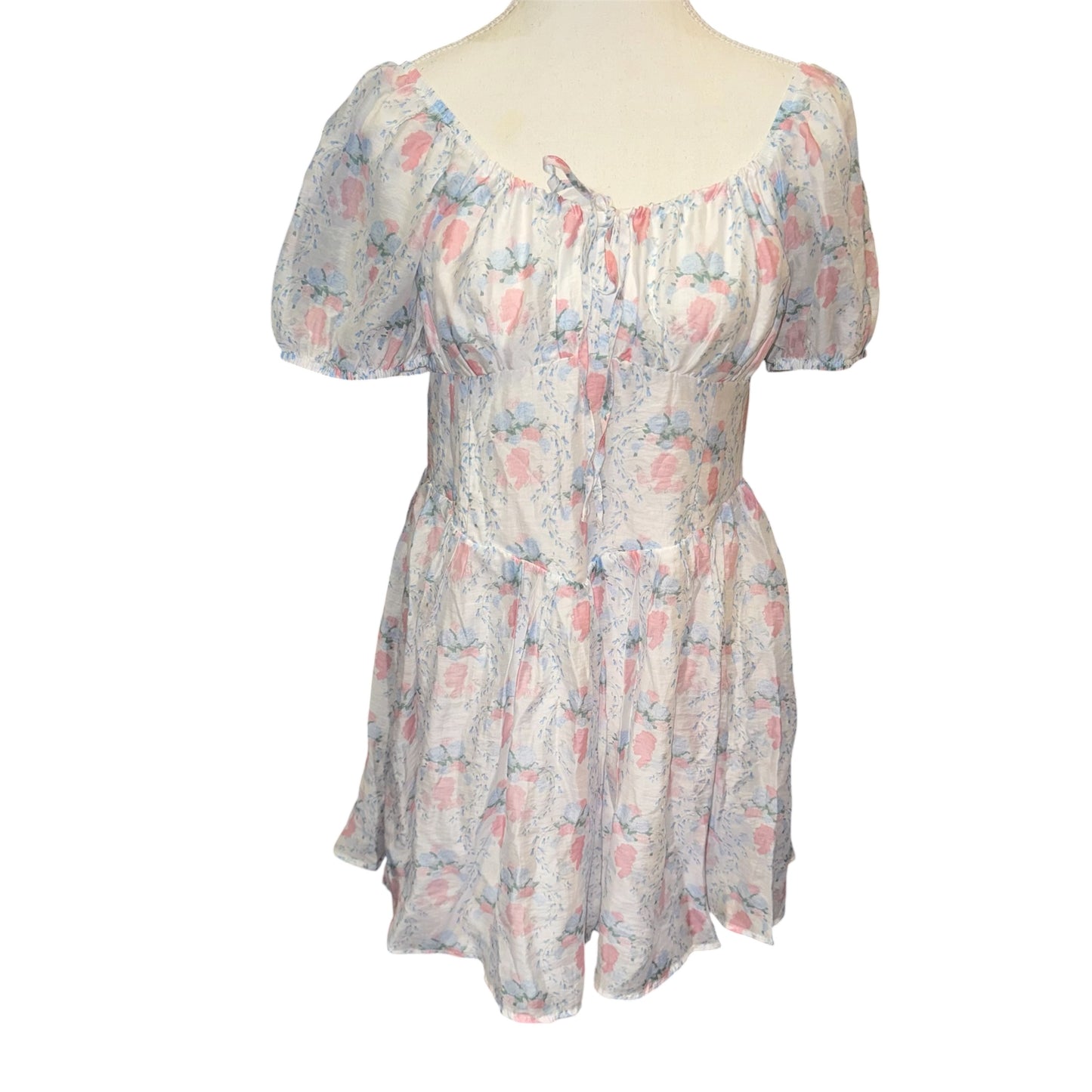 Bridgerton puff sleeve mini dress