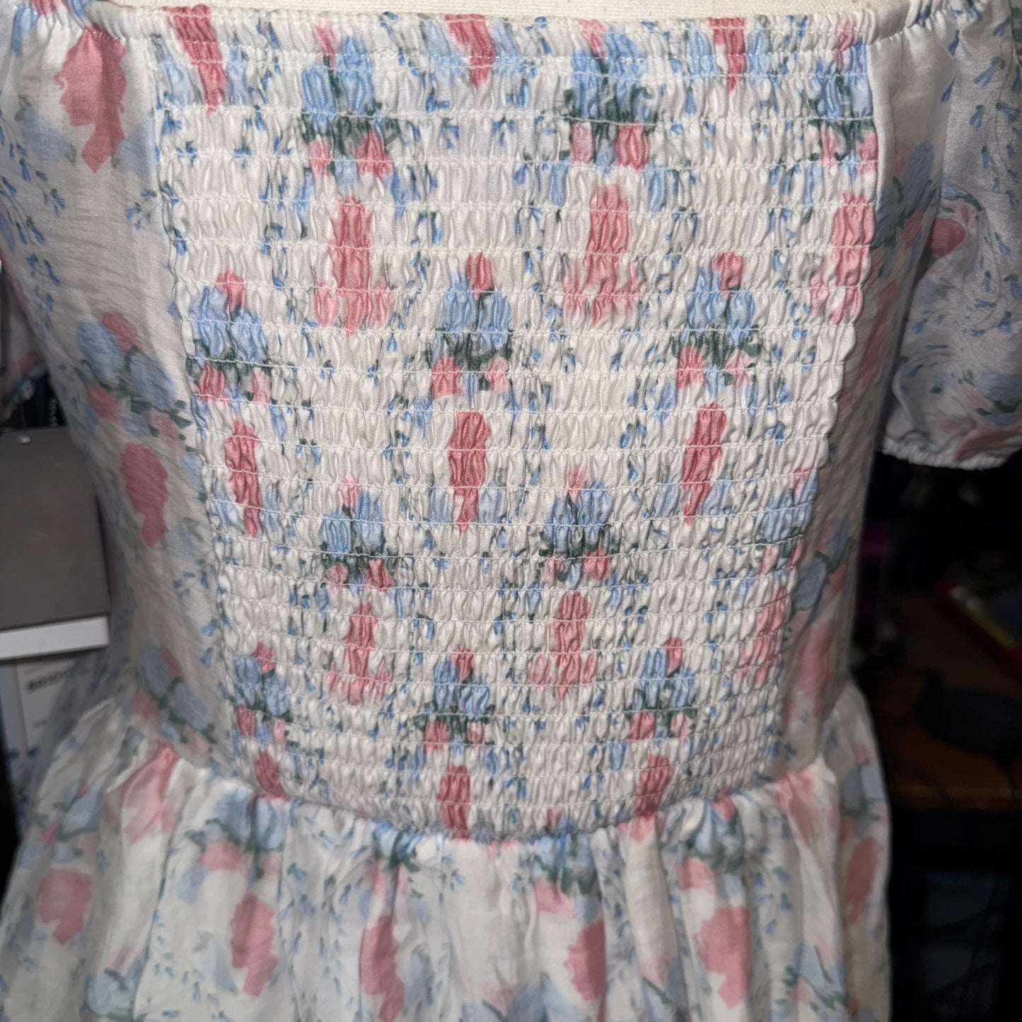 Bridgerton puff sleeve mini dress
