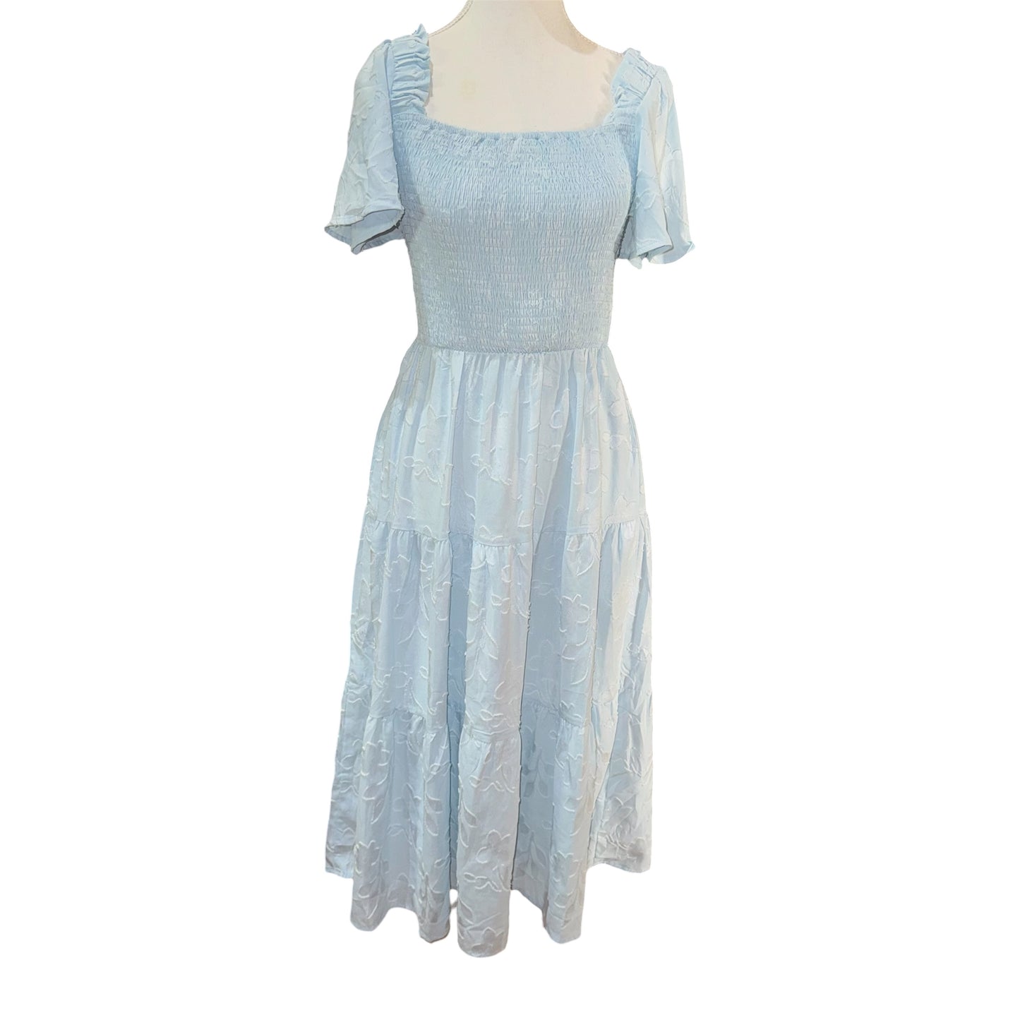 Blue floral dress