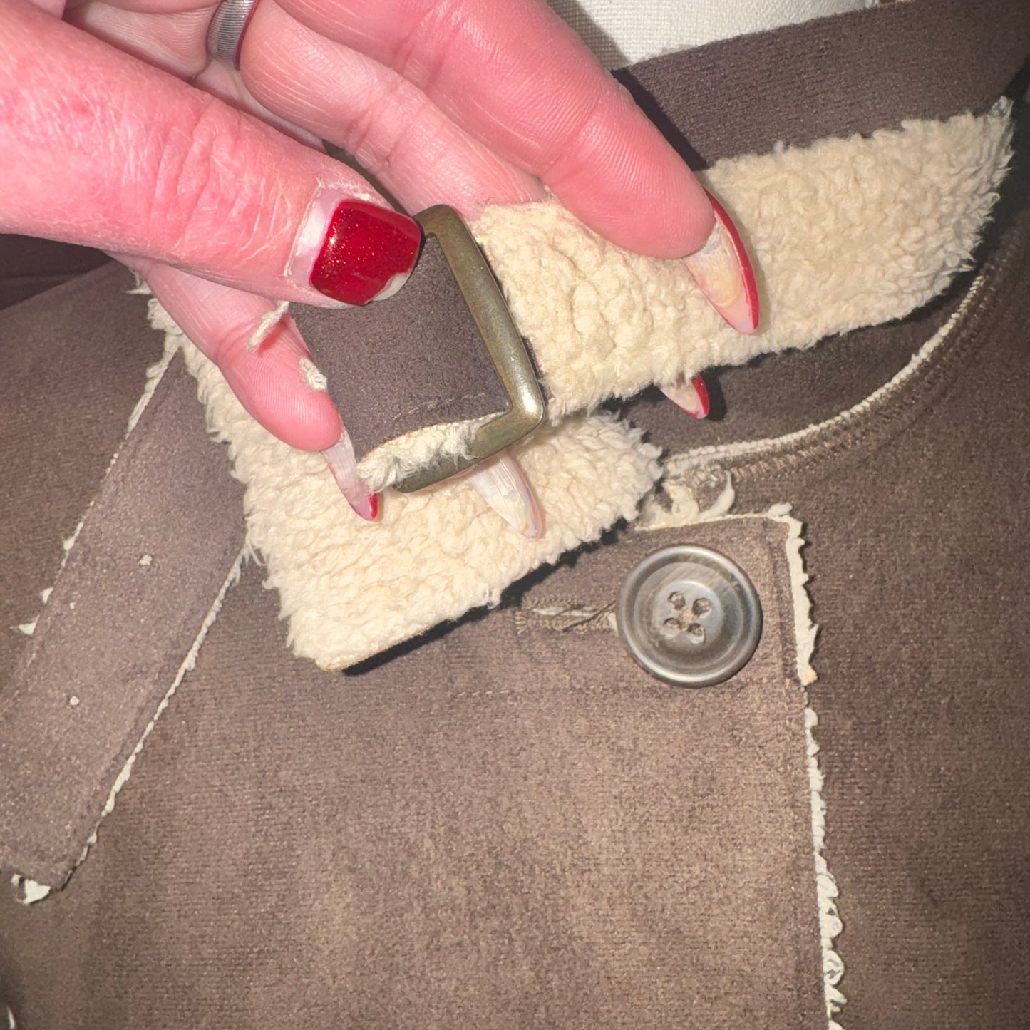Vintage old navy faux shearling jacket